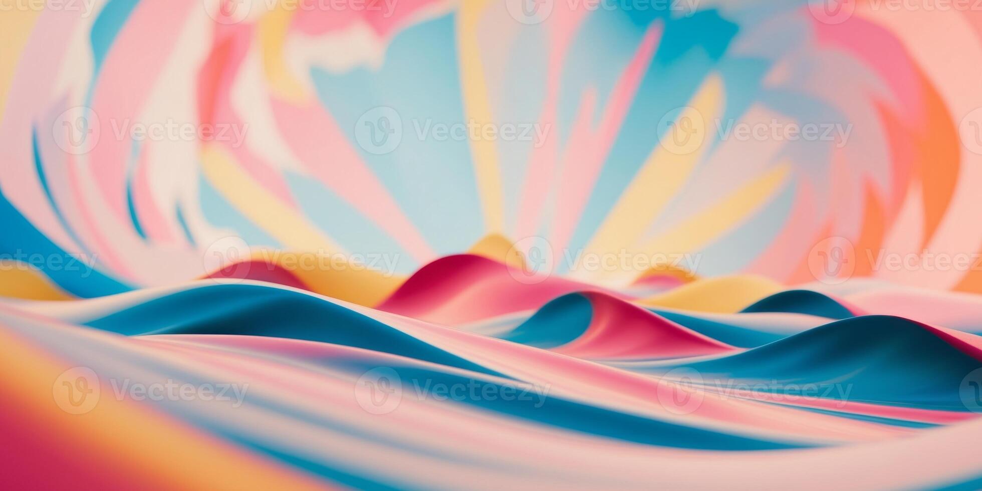 Abstract fluid flowing waves colorful background. photo