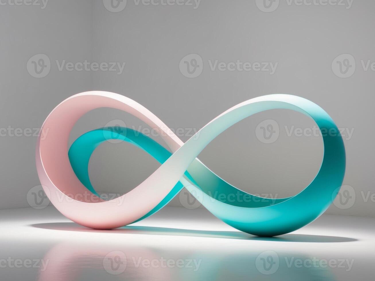 Elegant Infinity Sculpture In Gradient Hues. photo