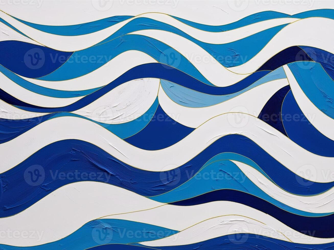 blue and white wave abstract art and design photo