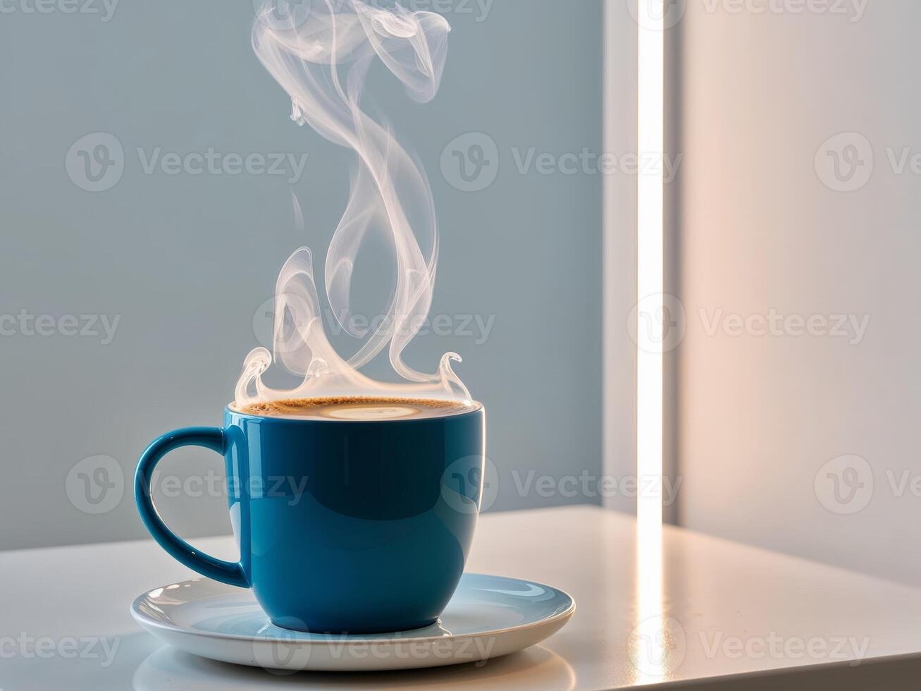 Coffee Mug Steam rising from the hot liquid photo