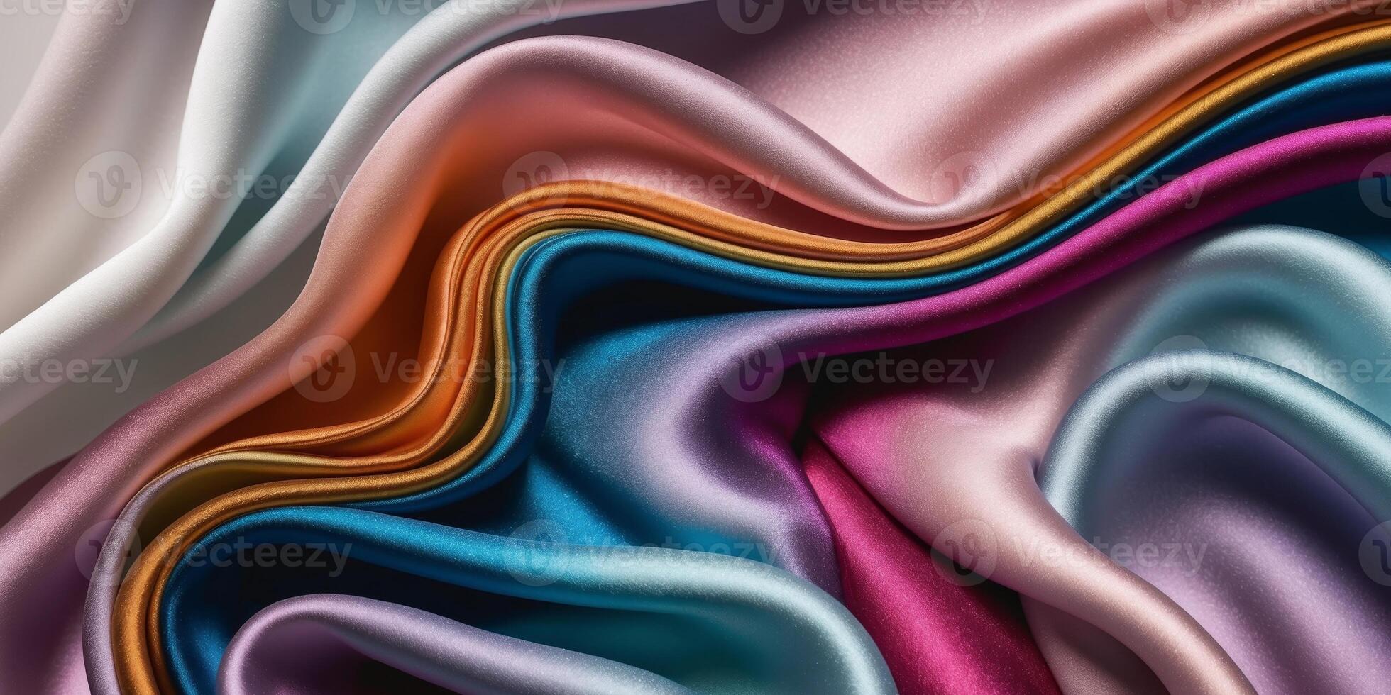 Abstract Colorful Fabric Texture Waves of Silk Design Art Background photo