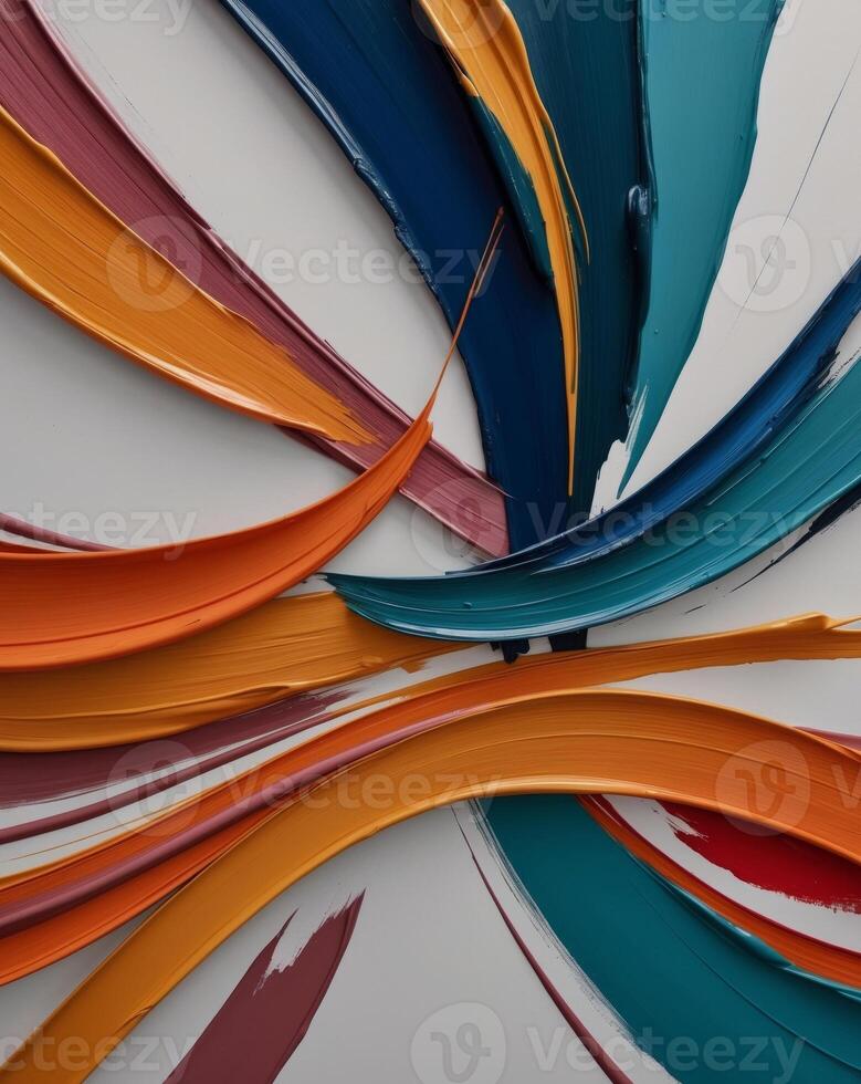 Abstract Art with Bold Brushstrokes and Dynamic Colors photo