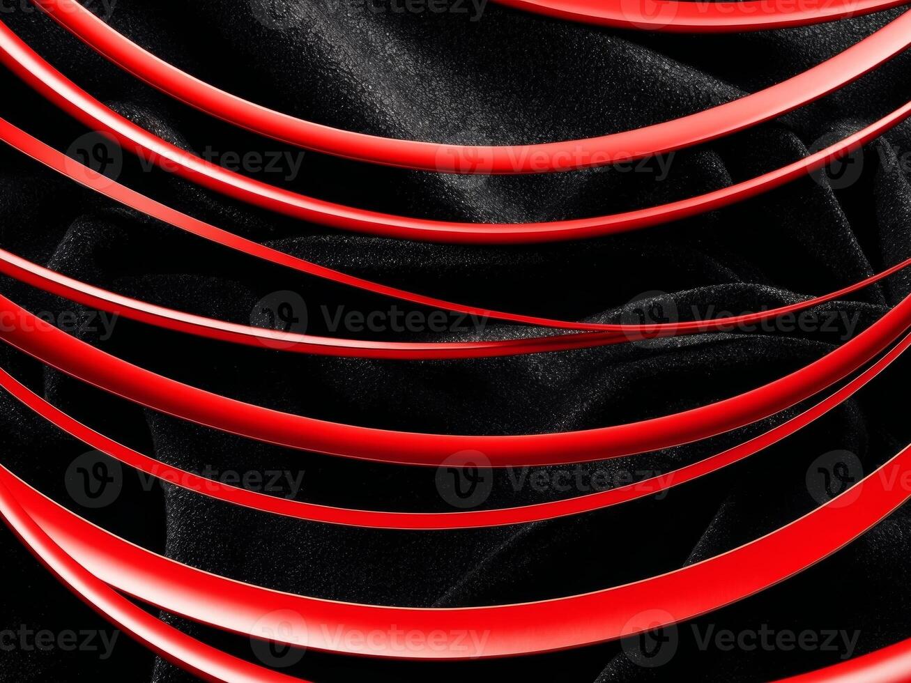 dynamic red stripes on abstract black background vibrant and modern design photo