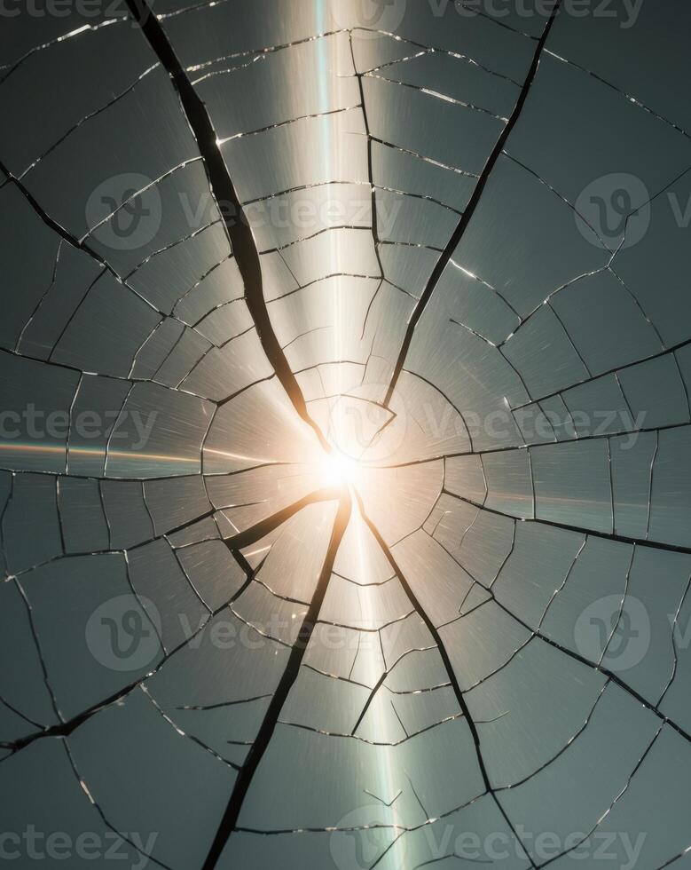 Abstract Background Animation with Cracked Surface and Glowing Light photo