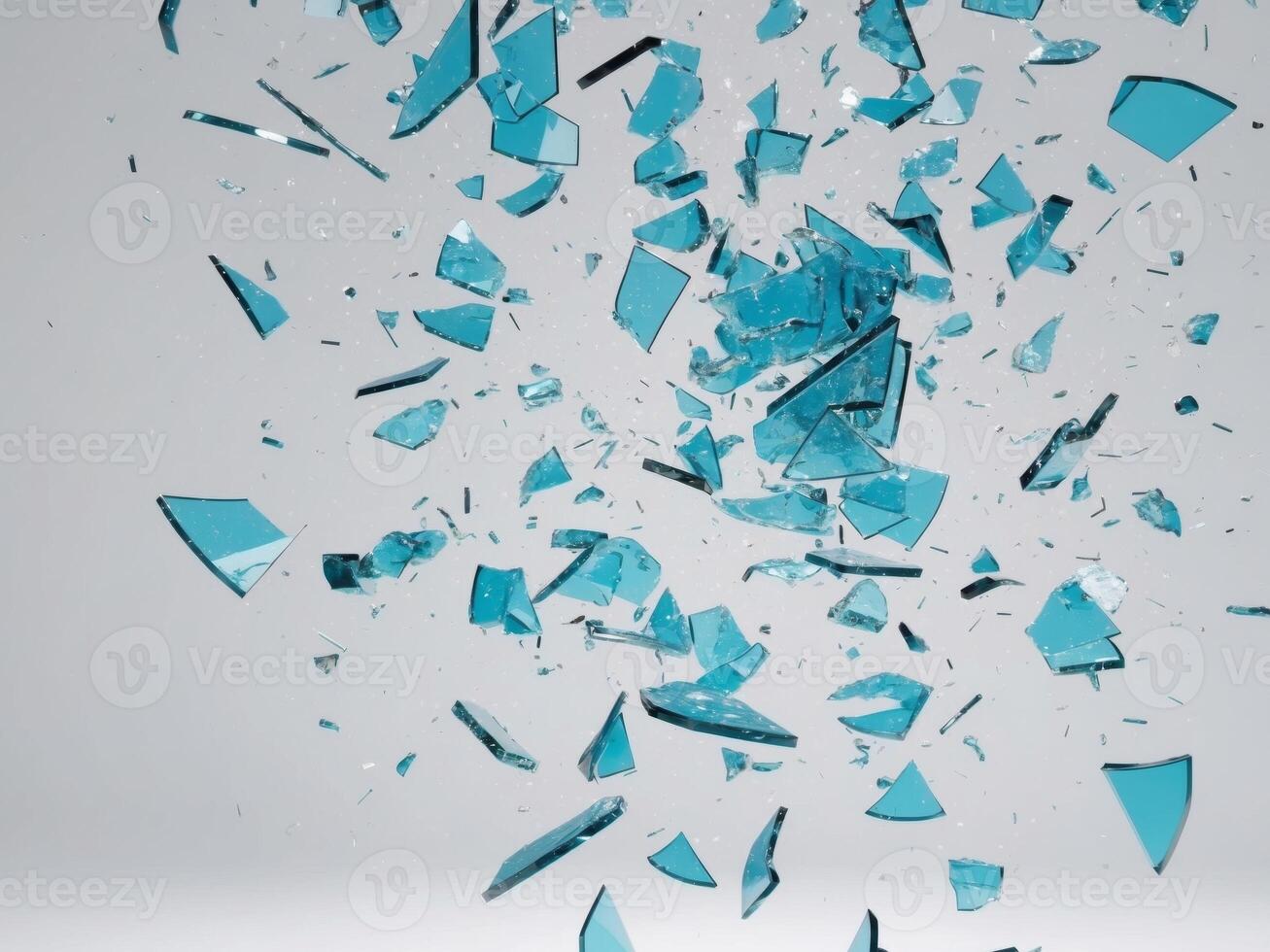 broken and damaged glass slow motion alpha matte photo