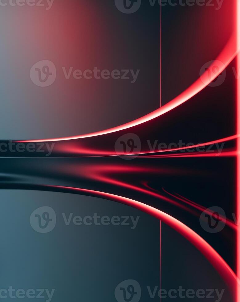 Futuristic Abstract Wave Technology Background with Red Light Effect for Corporate Branding photo