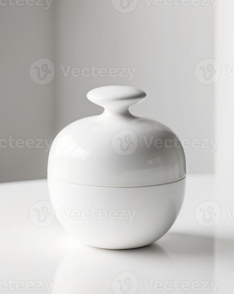 a white circular object with a round top photo