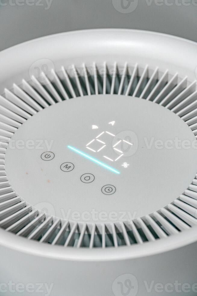 The Modern Air Purifier features an advanced Control Panel with a sleek Digital Display photo