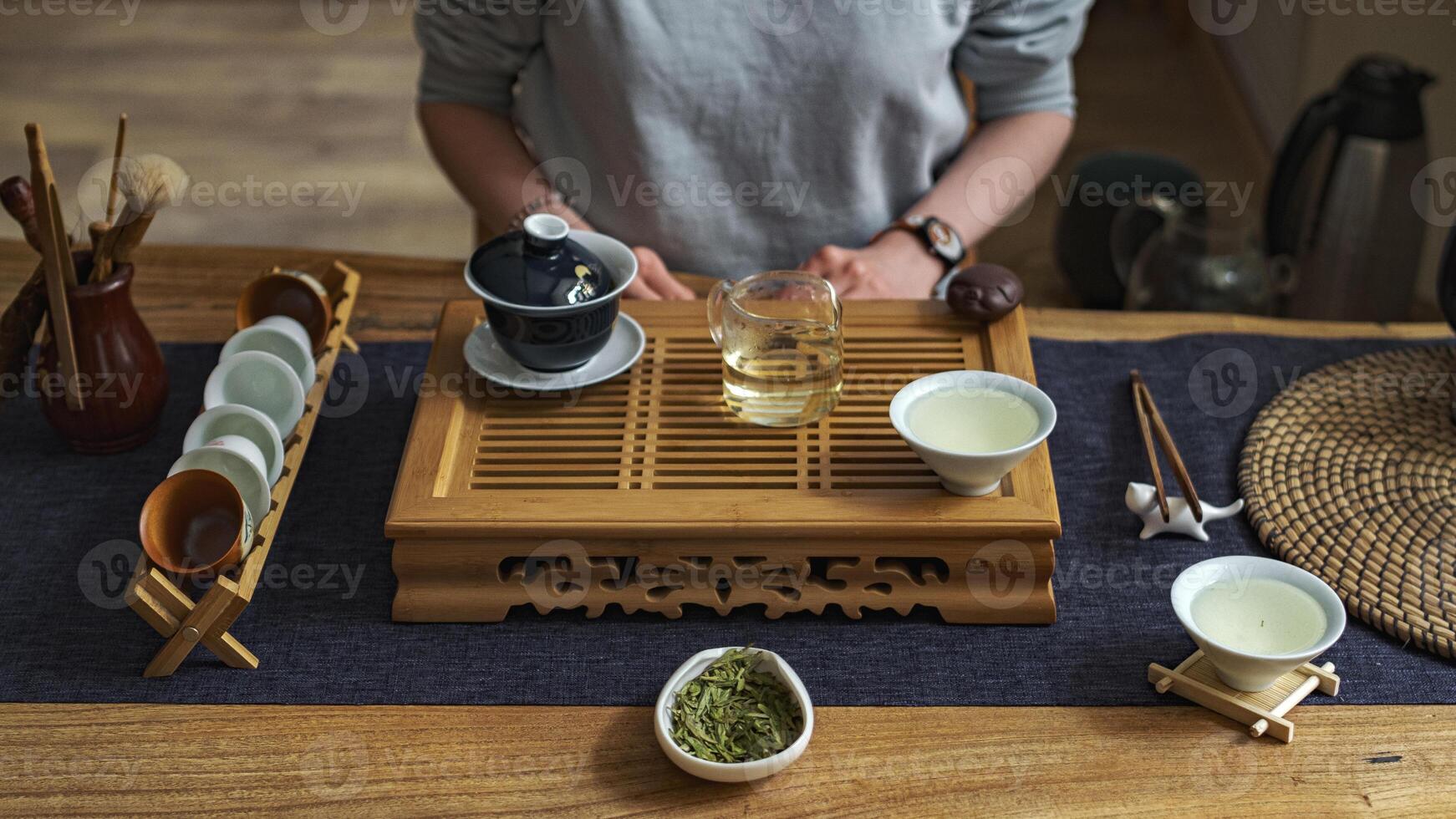 Enjoy the Elegant Tea Ceremony with exquisite Traditional Teaware and its craftsmanship photo