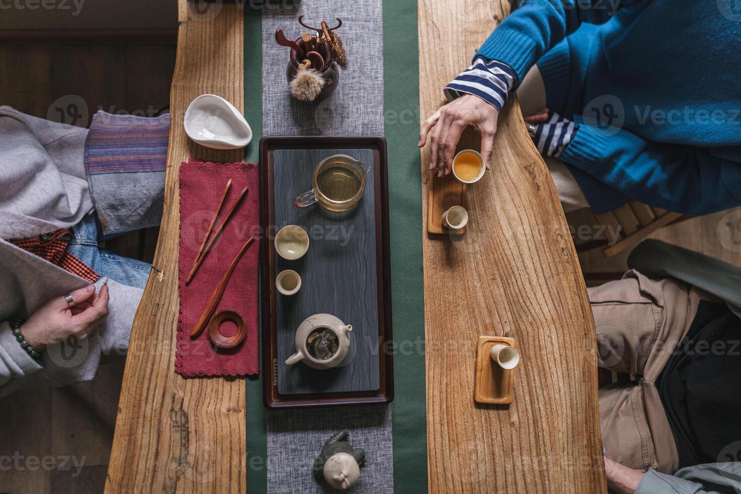 An Elegant Tea Ceremony Setting to Enjoy and Share Moments with Friends and Loved Ones photo