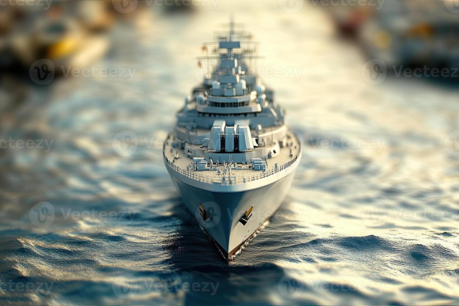 A detailed ship navigating through water. photo
