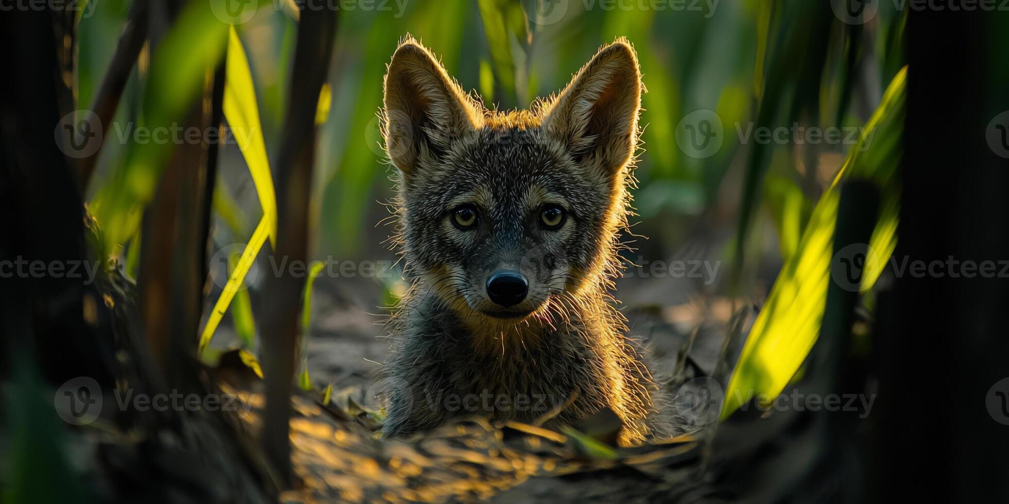 Dingo Pup in Outback Wildlife Portrait Australian Animal photo