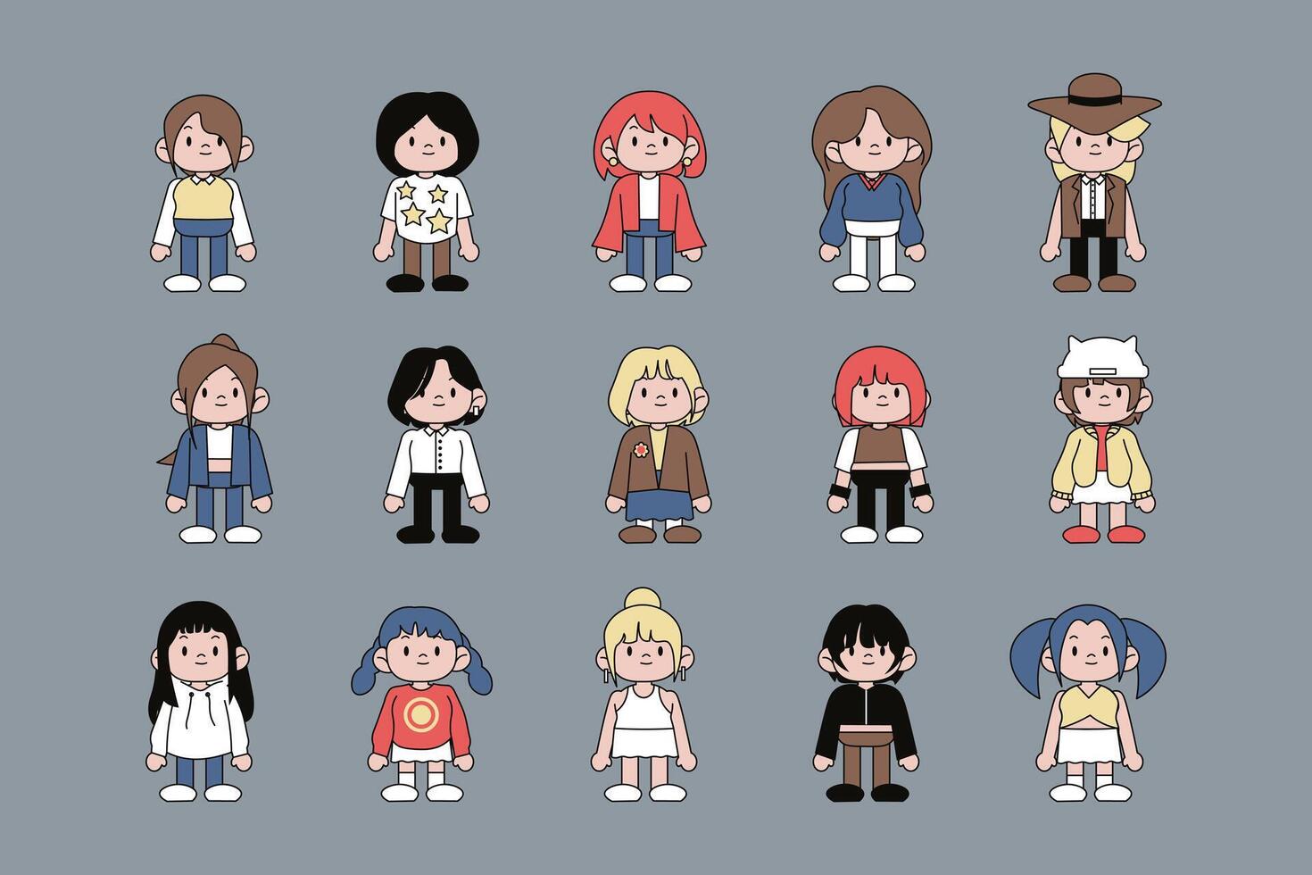 Female Character illustration vector