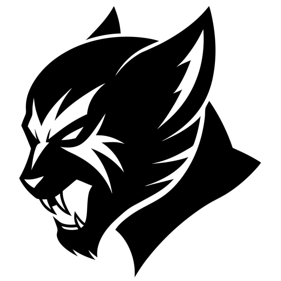 Bold Silhouette of Wolverine Head Strong Animal Design for Wildlife and Nature Lovers vector