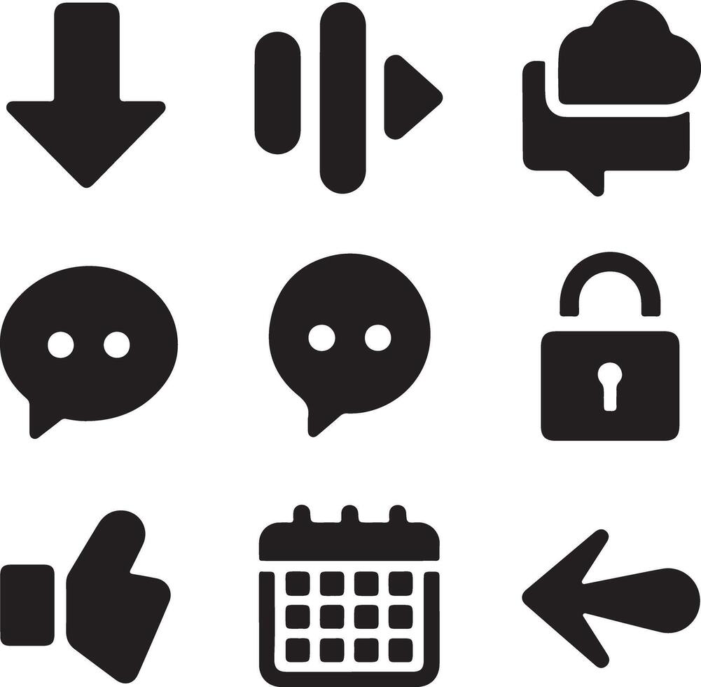 Essential Flat Logo Icons for Business Use vector