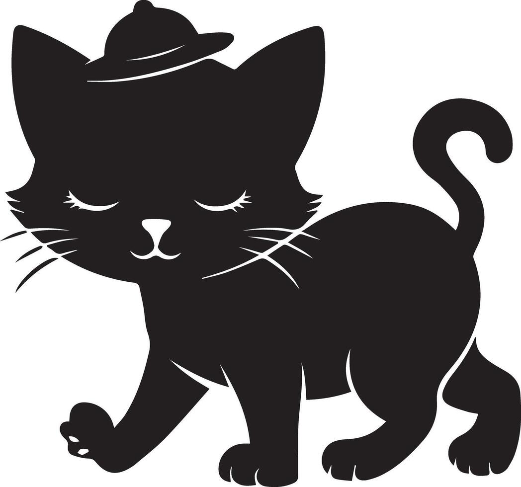 Cute Cat walking image vector
