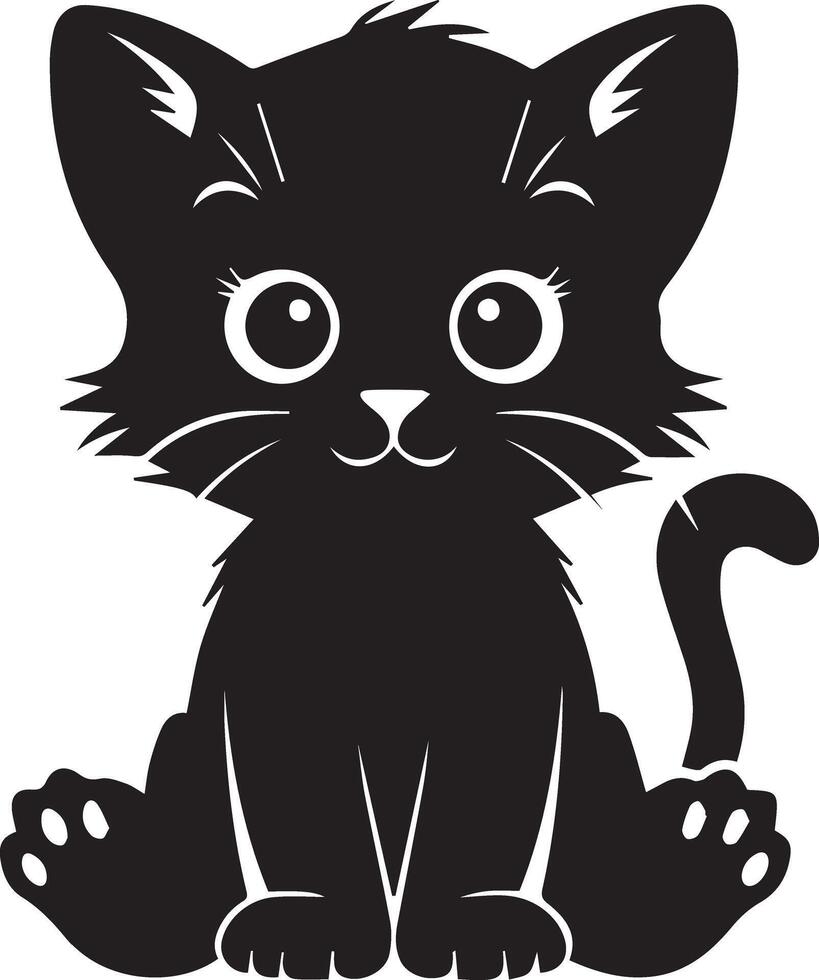 Baby cat image illustration vector