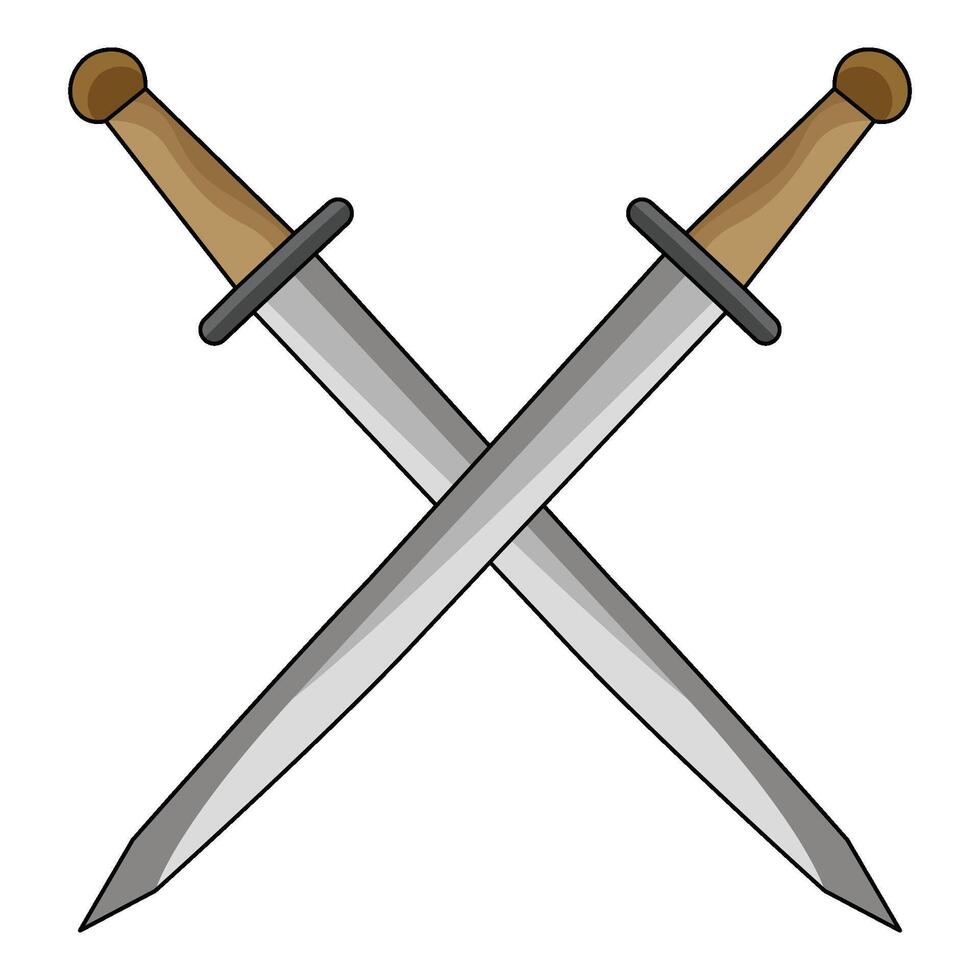 illustration of Crossed Swords vector