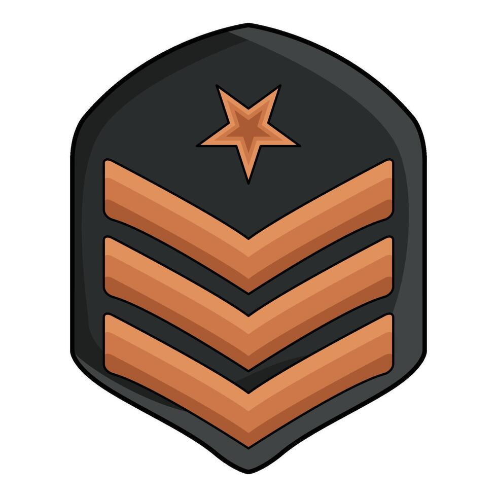 illustration of Military Rank Insignia vector