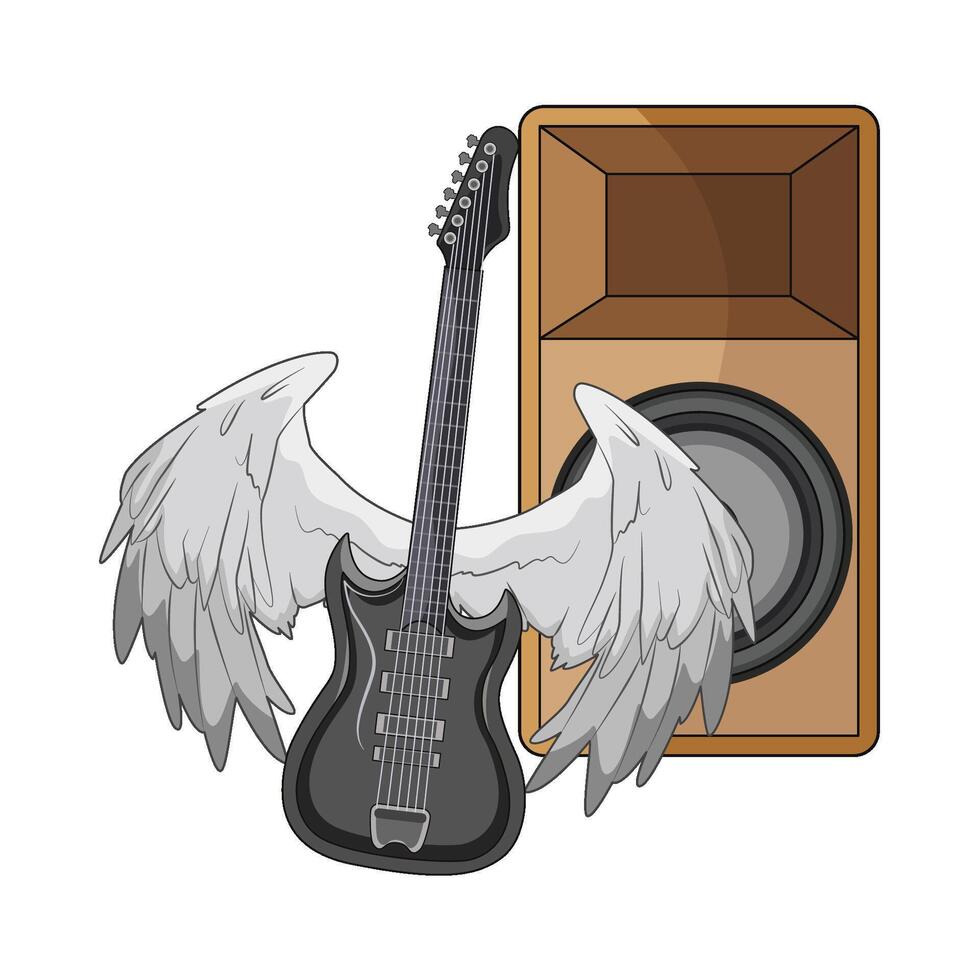 Electric Guitar in Studio vector