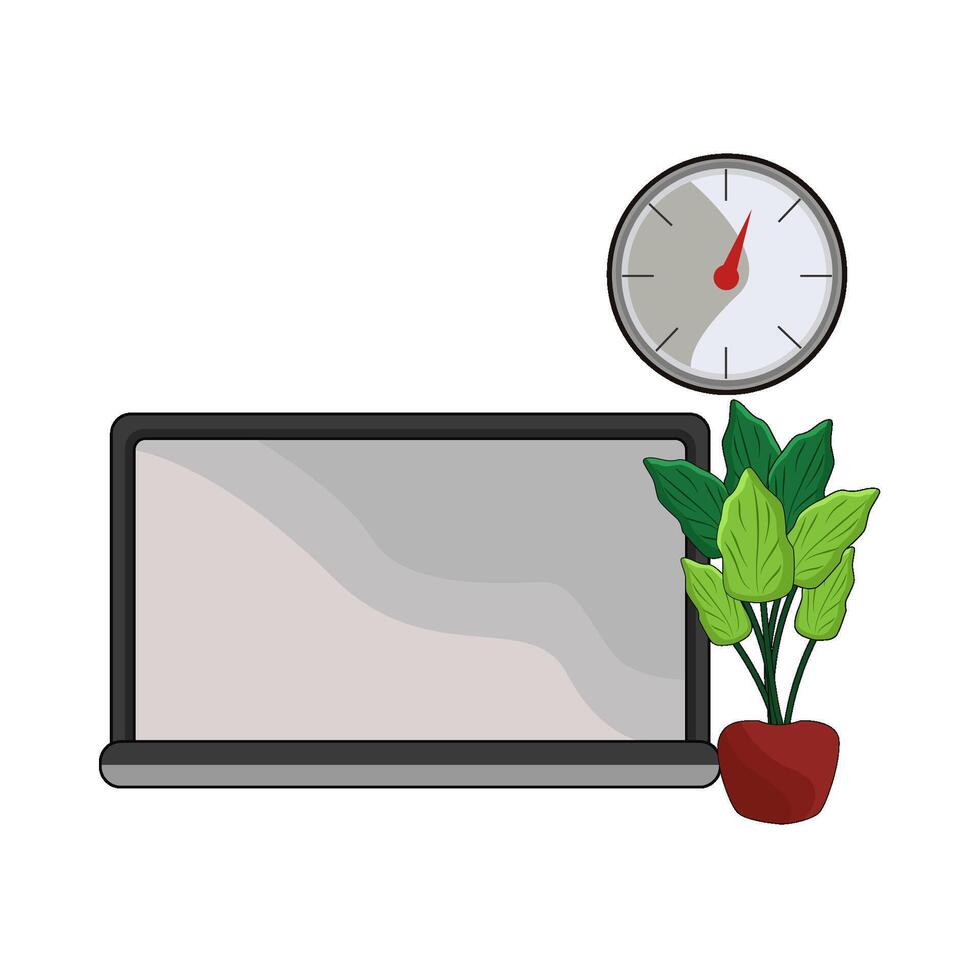 Clean Whiteboard with clock vector