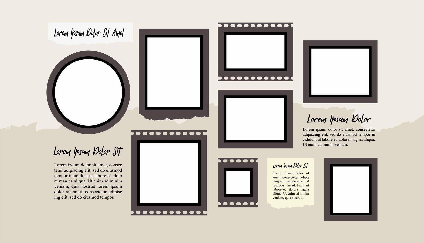 Board Collage photo effect vector