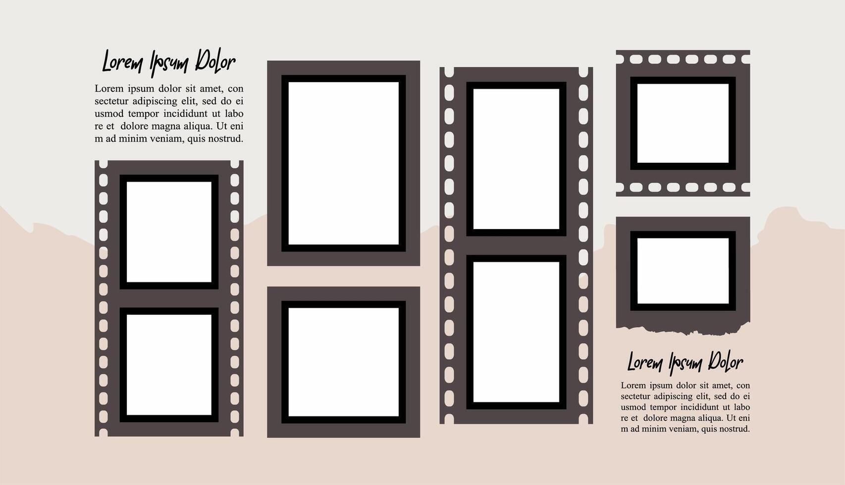 Decorative photo frame collage collection vector