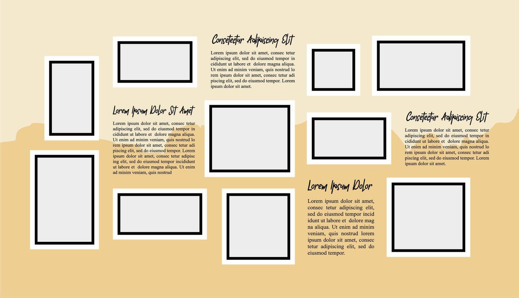 Blanck photo frame collage collection vector