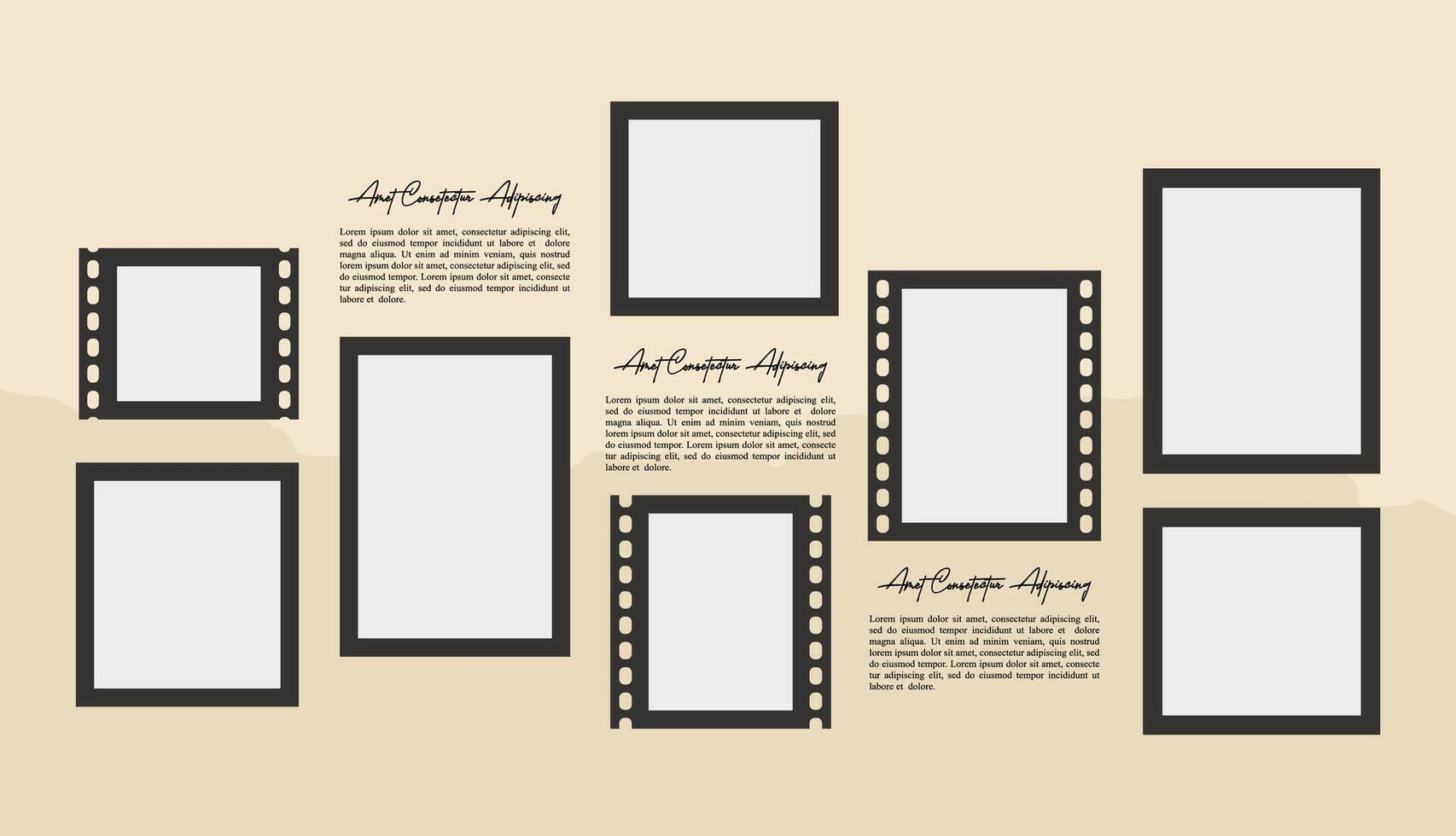 Creative Template Collage Frames for photo vector