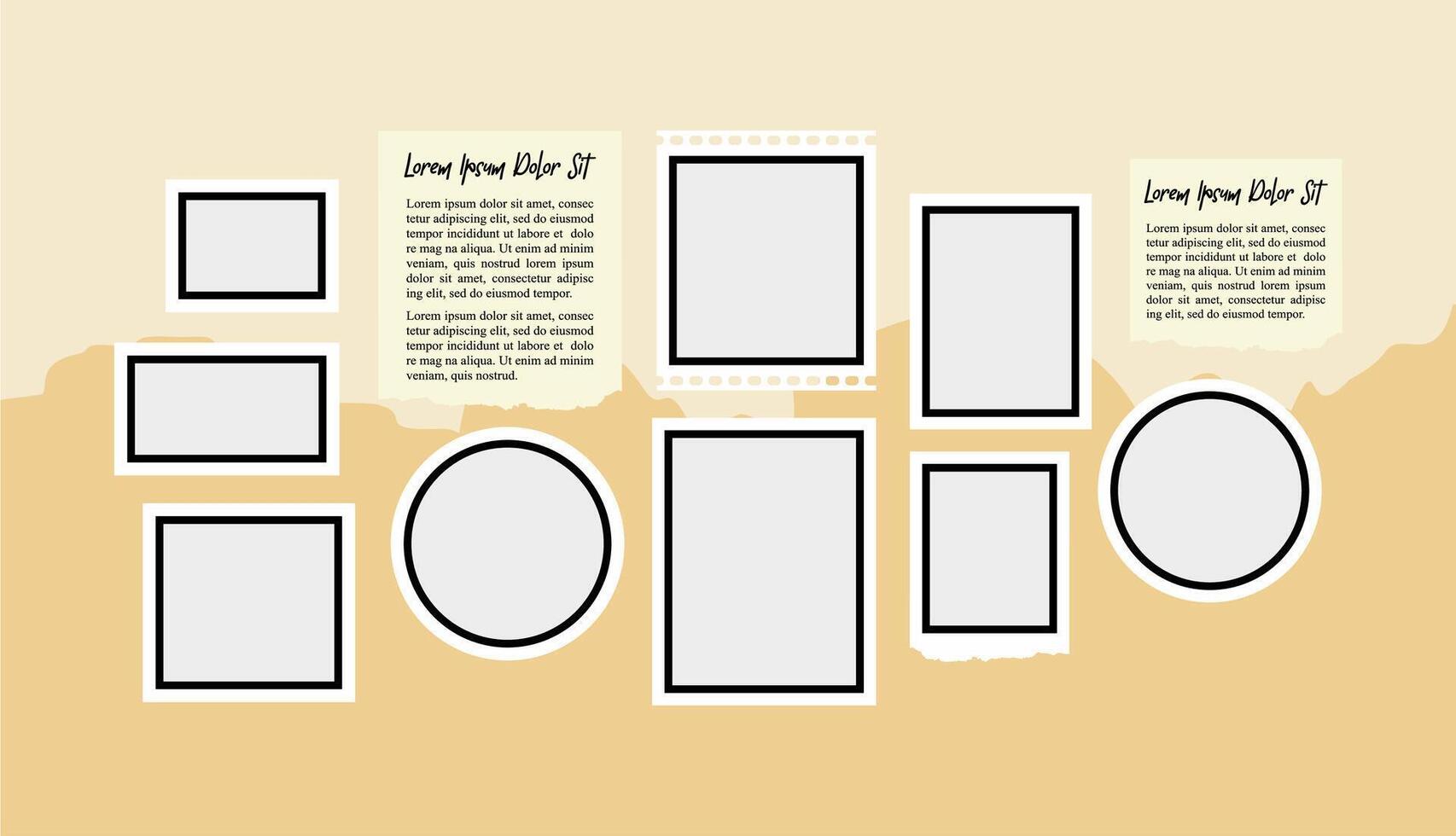 grid digital photo collage design template vector