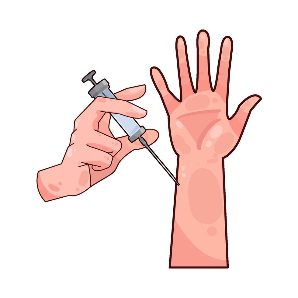 the nurse will give the injection illustration vector