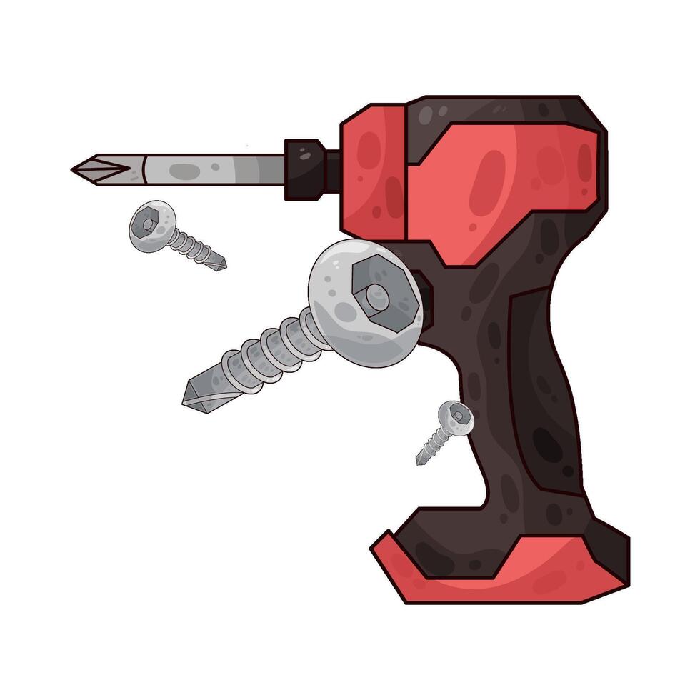 screw with drill vector