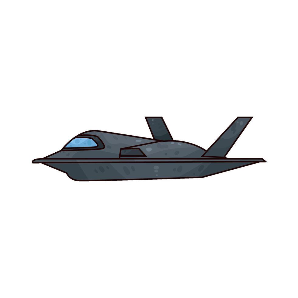 Illustration of Stealth Aircraft vector