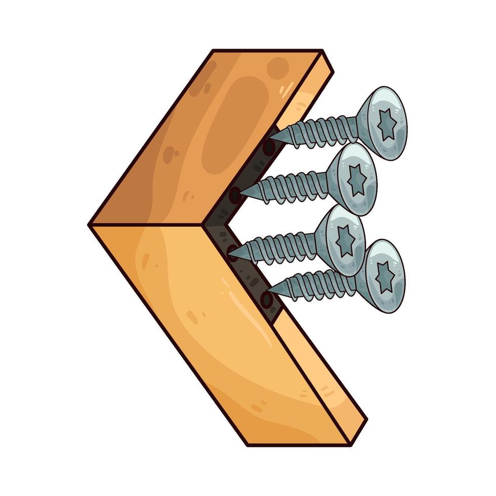 wood and screw vector