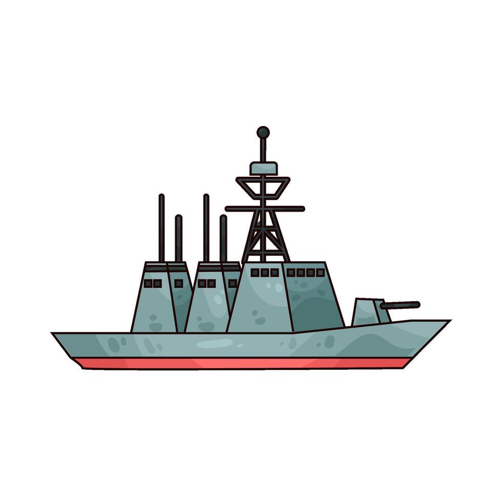 Illustration of Warship vector