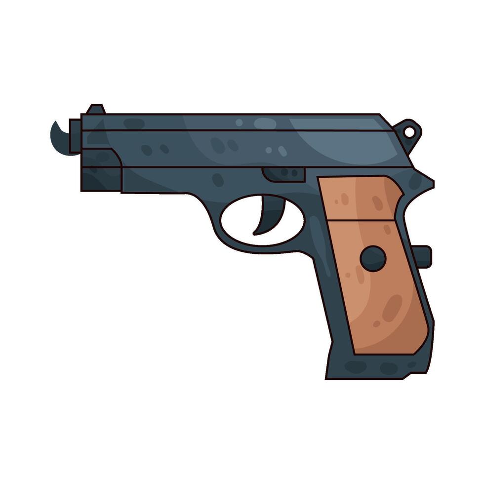 Illustration of pistol vector