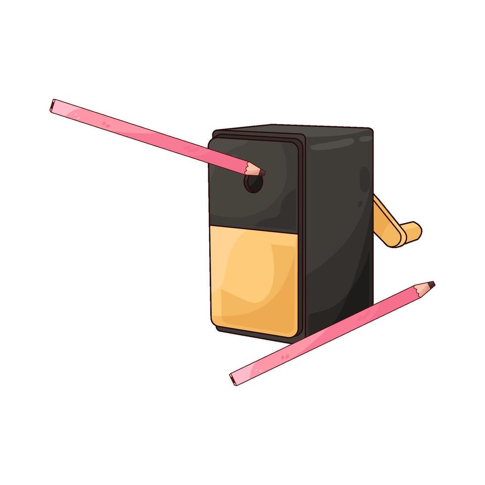 sharpener with pencil illustration vector