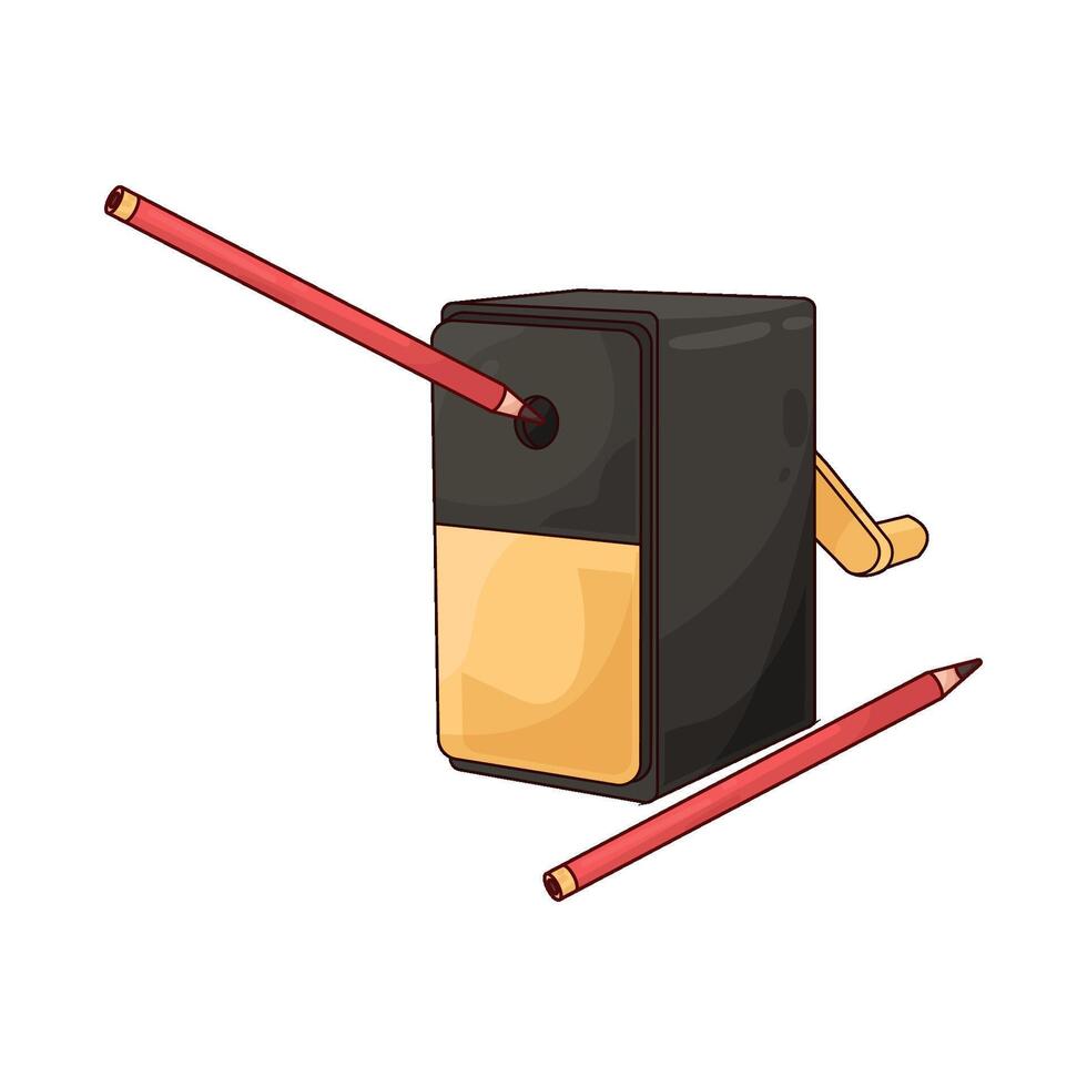 sharpener and pencil vector