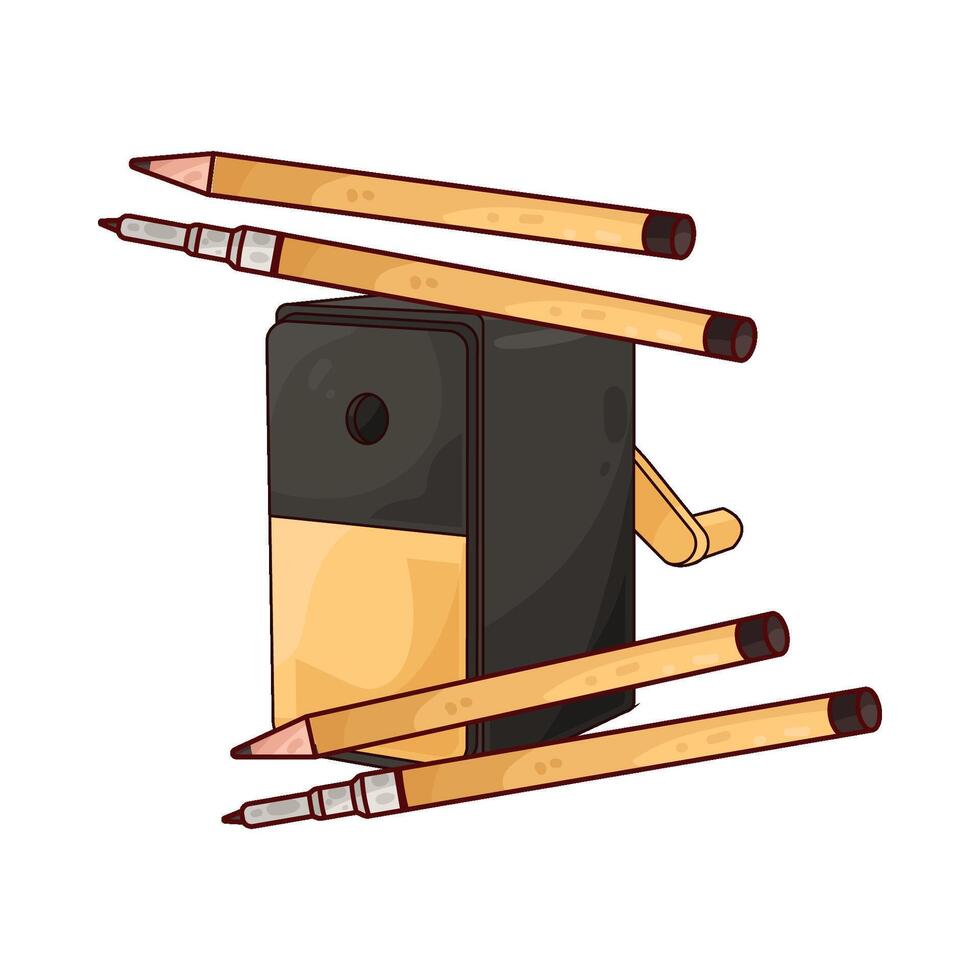 sharpener with pencil vector
