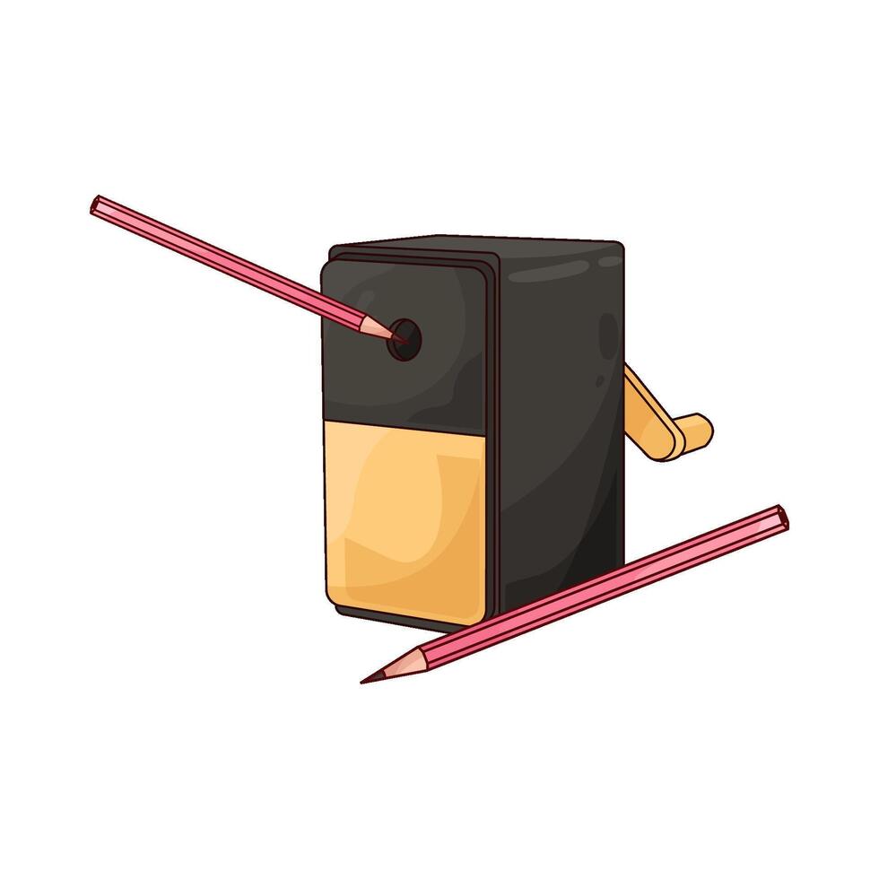 two pencils and sharpener vector