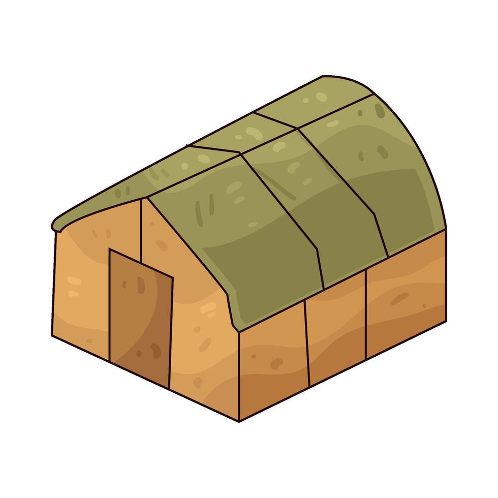Illustration of barracks vector