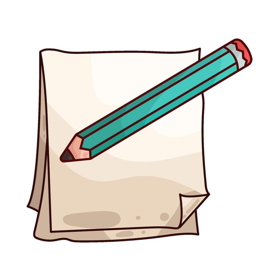 pencil and paper vector
