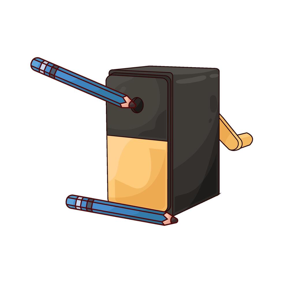 pencil with sharpener vector
