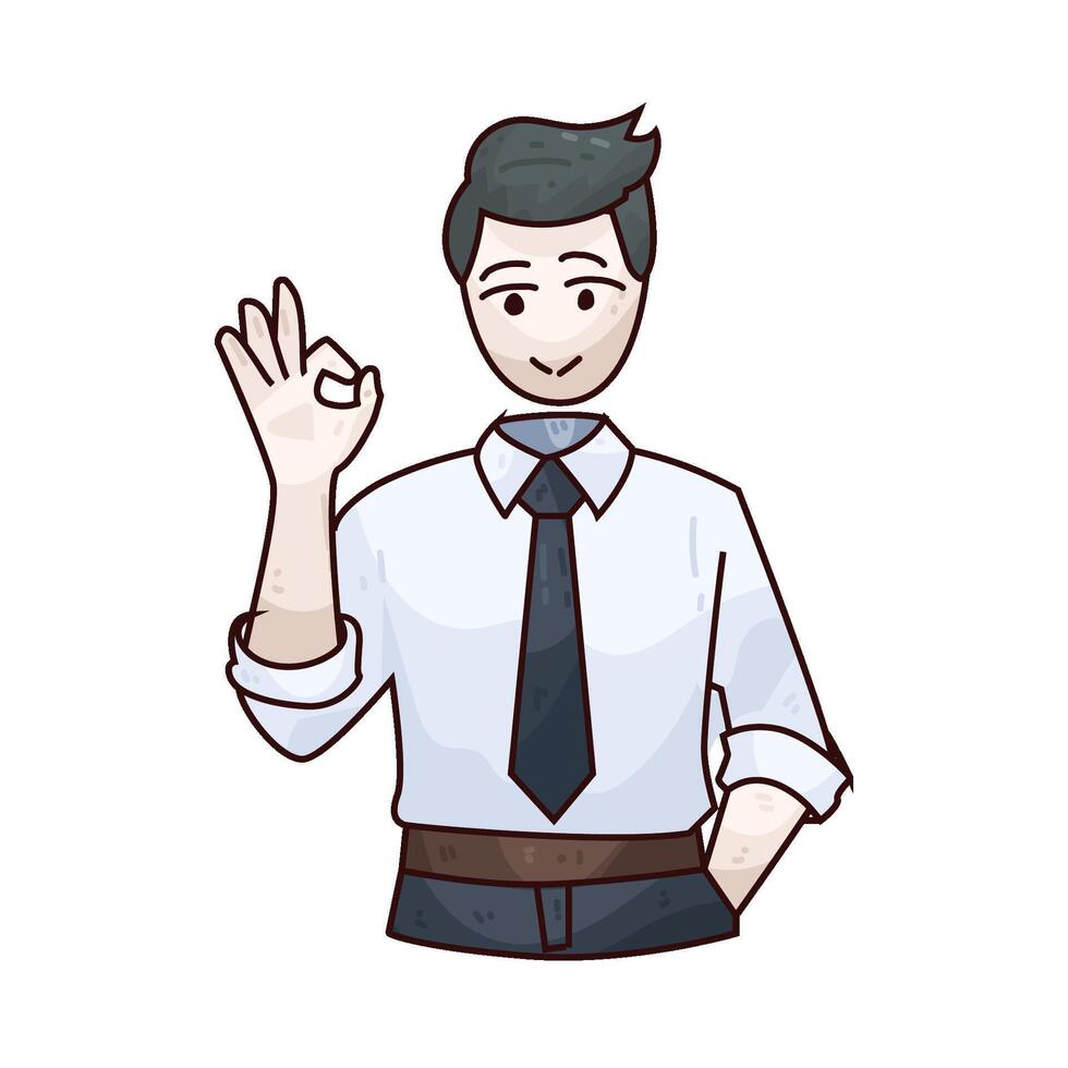 Illustration of Father dressed for work vector