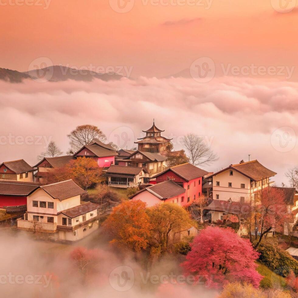 This collection of creative and unique background images captures the serene beauty of fog in nature photo