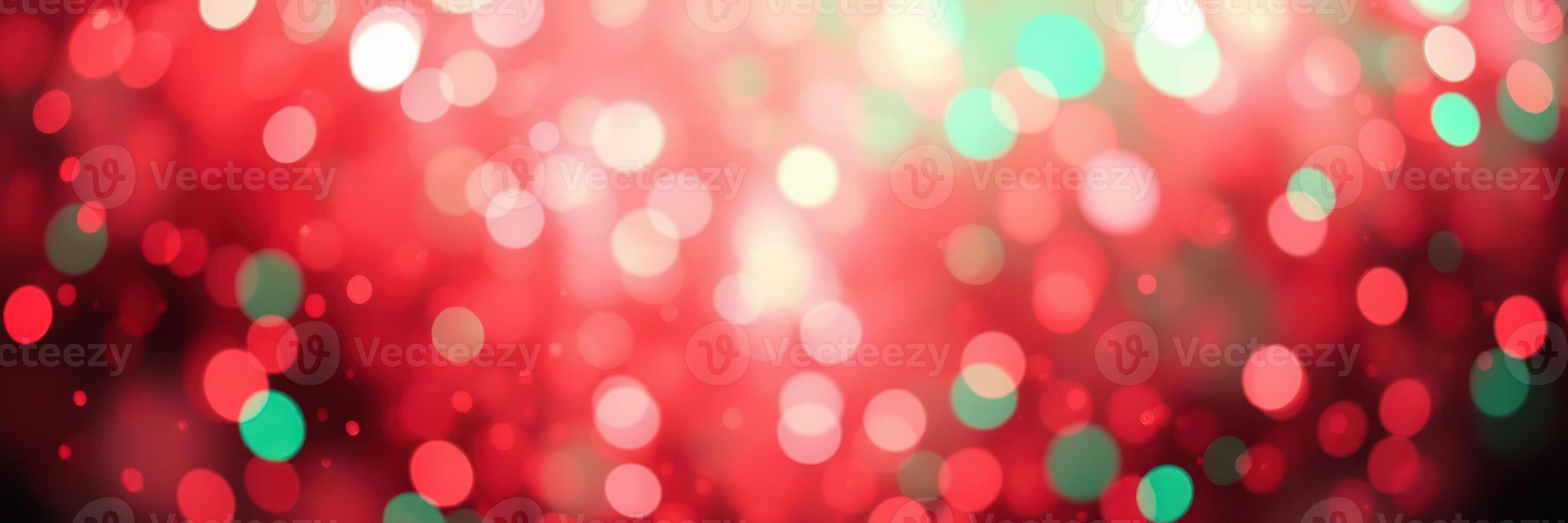 A vibrant display of colorful bokeh lights creating a festive atmosphere during the holiday season photo