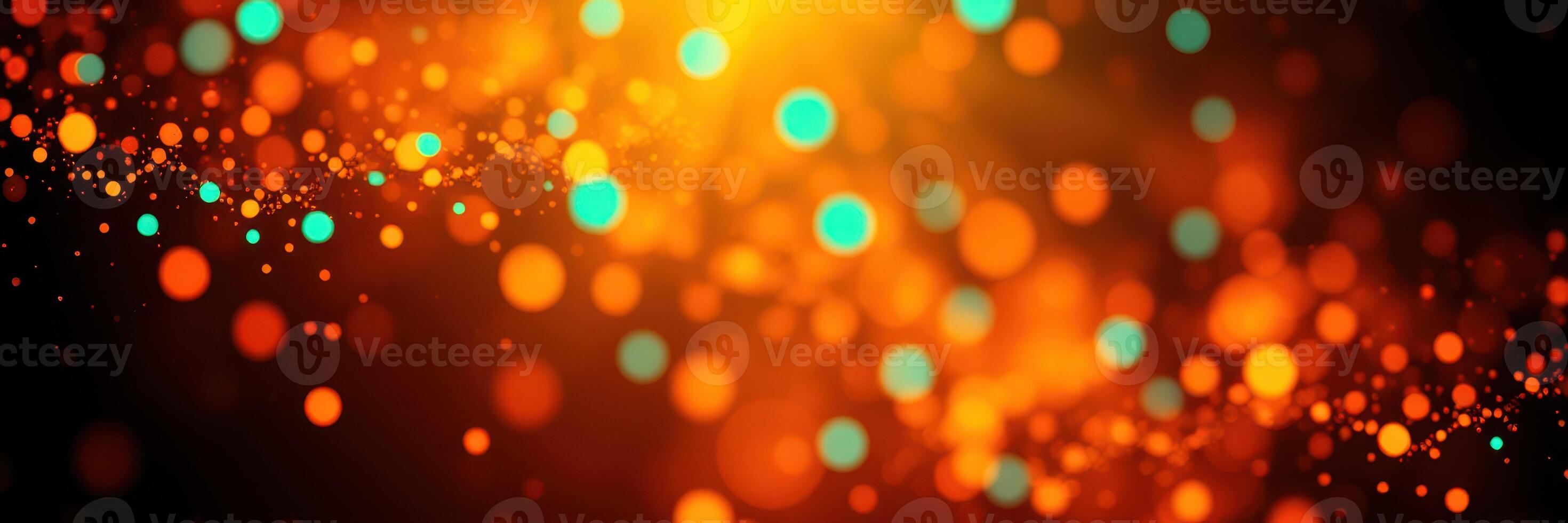 Bright and colorful bokeh lights create a festive atmosphere during an evening celebration photo