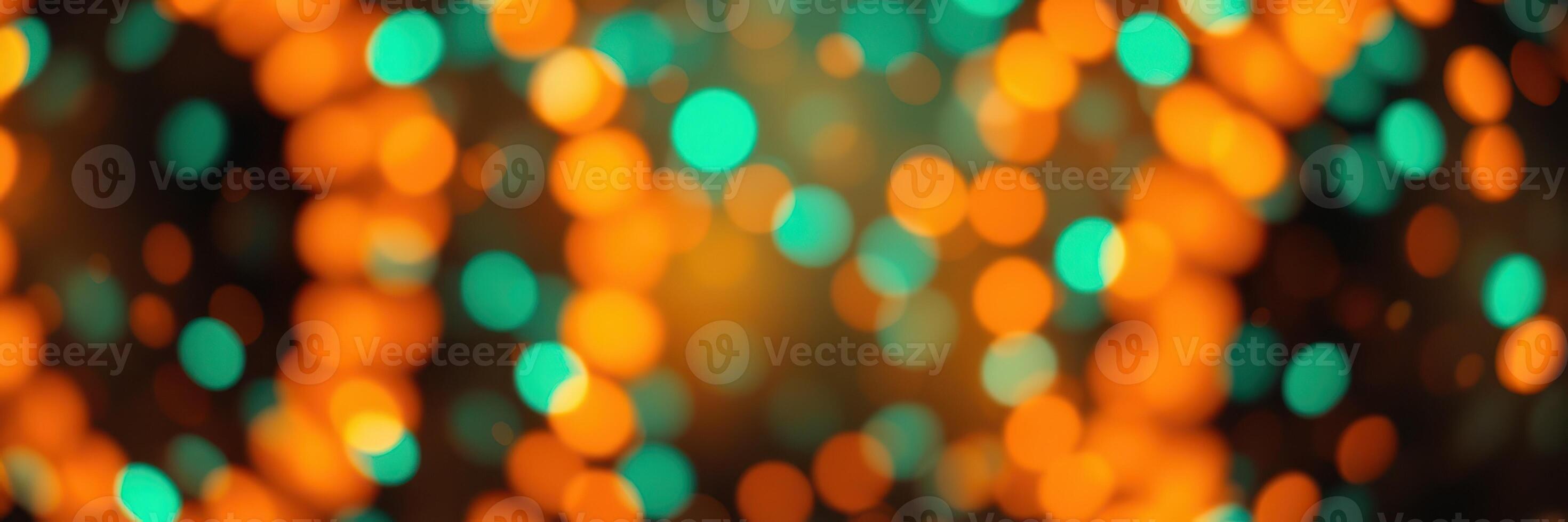 Colorful bokeh lights create a festive atmosphere during a nighttime celebration in an outdoor setting photo