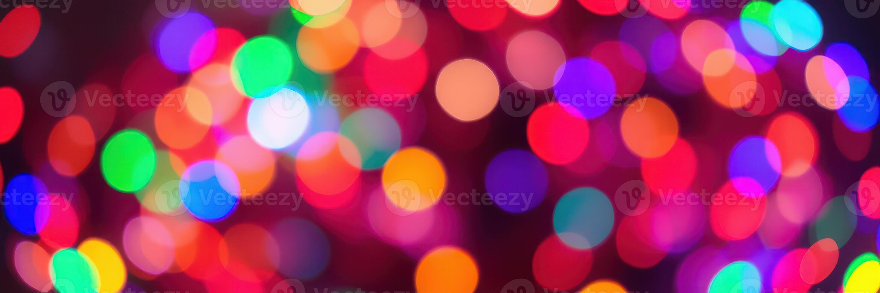 Colorful blurred lights create a festive atmosphere during a celebration at night photo