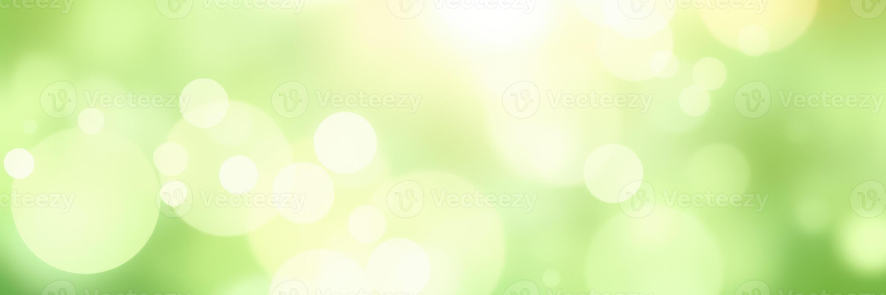 Green bokeh background created by soft light and natural elements in a tranquil outdoor setting photo